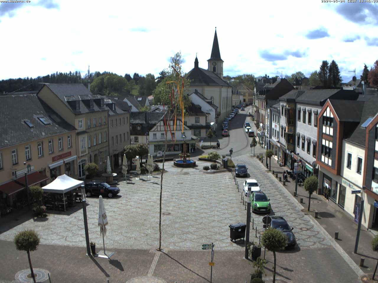 Webcam Stadt Wadern mit Blick auf den Marktplatz